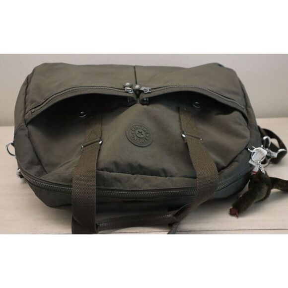 Kipling K15387-3DU Unisex Field Green Eugina Nylon Satchel Tote Bag - Picture 9 of 10